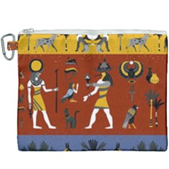 Ancient Egyptian Religion Seamless Pattern Canvas Cosmetic Bag (xxxl) by Wegoenart