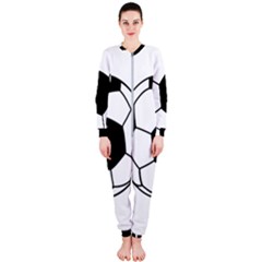 Soccer Lovers Gift Onepiece Jumpsuit (ladies)  by ChezDeesTees