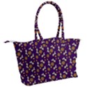 Clown Ghost Pattern Purple Canvas Shoulder Bag View2