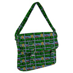 Game Over Karate And Gaming - Pixel Martial Arts Buckle Messenger Bag by DinzDas