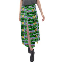 Game Over Karate And Gaming - Pixel Martial Arts Velour Split Maxi Skirt by DinzDas