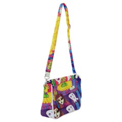 Circus Ghosts Shoulder Bag With Back Zipper by snowwhitegirl