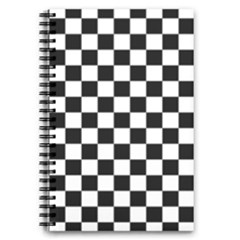 Black And White Chessboard Pattern, Classic, Tiled, Chess Like Theme 5 5  X 8 5  Notebook by Casemiro