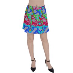 Colorful Distorted Shapes On A Grey Background                                                     Panel Skirt