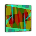 Rainbow colors palette mix, abstract triangles, asymmetric pattern Mini Canvas 6  x 6  (Stretched) View1