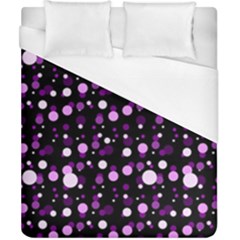 Purple, Pink Bokeh Dots, Asymmetric Polka Dot With Modern Twist Duvet Cover (california King Size) by Casemiro