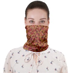 Brown Pattern Fallen Autumn Warm Shades Leaves Face Covering Bandana (adult)