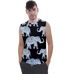 Elephant-pattern-background Men s Regular Tank Top by Sobalvarro