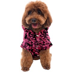 Black And Pink Camouflage Pattern Dog Coat by SpinnyChairDesigns