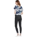 Camo Blue Butterfly Chiffon Blouse View2