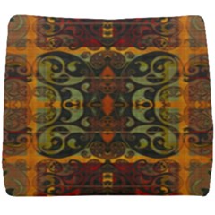 Vintage Red Gold Green Seat Cushion by SpinnyChairDesigns