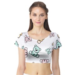 Bears Short Sleeve Crop Top by Sobalvarro