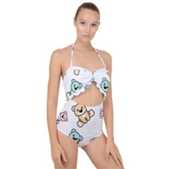 Bears Scallop Top Cut Out Swimsuit by Sobalvarro