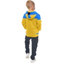 Bright Yellow With Blue Kids  Hooded Pullover View2