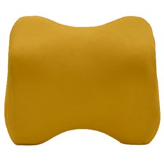 True Mustard Yellow Color Velour Head Support Cushion by SpinnyChairDesigns