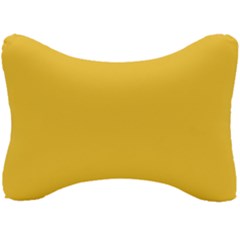 True Saffron Yellow Color Seat Head Rest Cushion by SpinnyChairDesigns