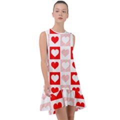 Hearts  Frill Swing Dress by Sobalvarro