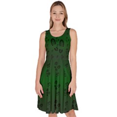 Boot Print Fantasy Glow Iv Knee Length Skater Dress With Pockets by JoeiB