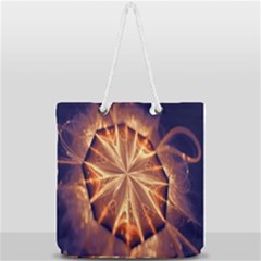 Sun Fractal Full Print Rope Handle Tote (large) by Sparkle