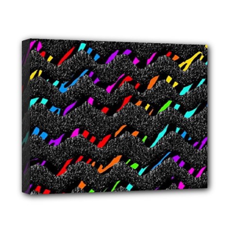 Rainbowwaves Canvas 10  X 8  (stretched) by Sparkle