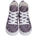 Violet Textured Mosaic Ornate Print Kids  Hi-Top Skate Sneakers View1