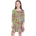 Quarantine Spring Kids  Quarter Sleeve Skater Dress View1