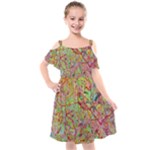 Quarantine Spring Kids  Cut Out Shoulders Chiffon Dress