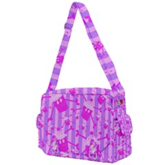 Cupcakelogolinespinkpurps Buckle Multifunction Bag