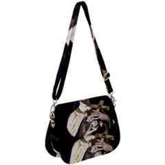 Virgin Mary Sculpture Dark Scene Saddle Handbag by dflcprintsclothing