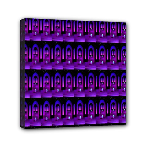 Violet Retro Mini Canvas 6  X 6  (stretched) by Sparkle