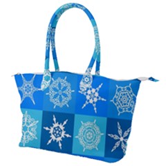 Snowflakes Canvas Shoulder Bag by Sobalvarro