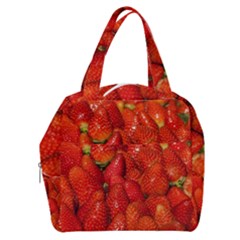 Colorful Strawberries At Market Display 1 Boxy Hand Bag by dflcprintsclothing