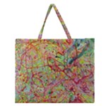 Spring Ring Zipper Large Tote Bag