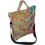 Spring Ring Fold Over Handle Tote Bag