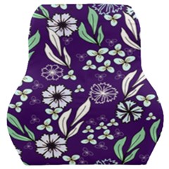 Floral Blue Pattern Car Seat Back Cushion  by MintanArt