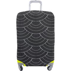 Black Sashiko Ornament Luggage Cover (large) by goljakoff