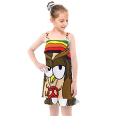  Rainbow Stoner Owl Kids  Overall Dress by IIPhotographyAndDesigns