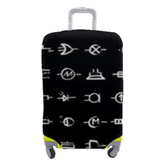 Electrical Symbols Callgraphy Short Run Inverted Luggage Cover (small) by WetdryvacsLair