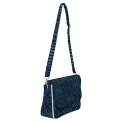 Fancy Stone Mosaic Print Pattern Shoulder Bag With Back Zipper