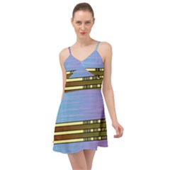 Glitched Vaporwave Hack The Planet Summer Time Chiffon Dress by WetdryvacsLair