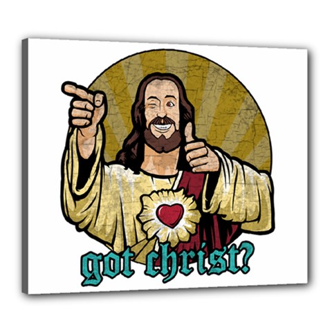 Buddy Christ Canvas 24  X 20  (stretched) by Valentinaart