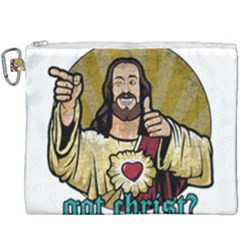 Buddy Christ Canvas Cosmetic Bag (xxxl) by Valentinaart