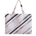 High contrast minimalist black and white modern abstract linear geometric style design Zipper Mini Tote Bag View1