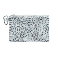 Dots Motif Geometric Print Design Canvas Cosmetic Bag (medium)