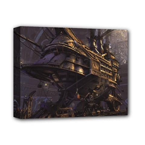 Steampunk Ship Deluxe Canvas 14  X 11  (stretched) by 2853937