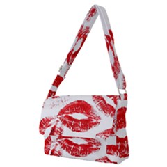 Red Lipsticks Lips Make Up Makeup Full Print Messenger Bag (m)