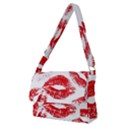 Red Lipsticks Lips Make Up Makeup Full Print Messenger Bag (M) View1