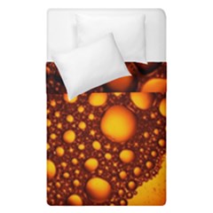 Bubbles Abstract Art Gold Golden Duvet Cover Double Side (single Size) by Dutashop