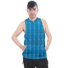 Background Texture Pattern Blue Men s Sleeveless Hoodie