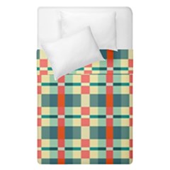 Texture Plaid Duvet Cover Double Side (single Size) by Dutashop